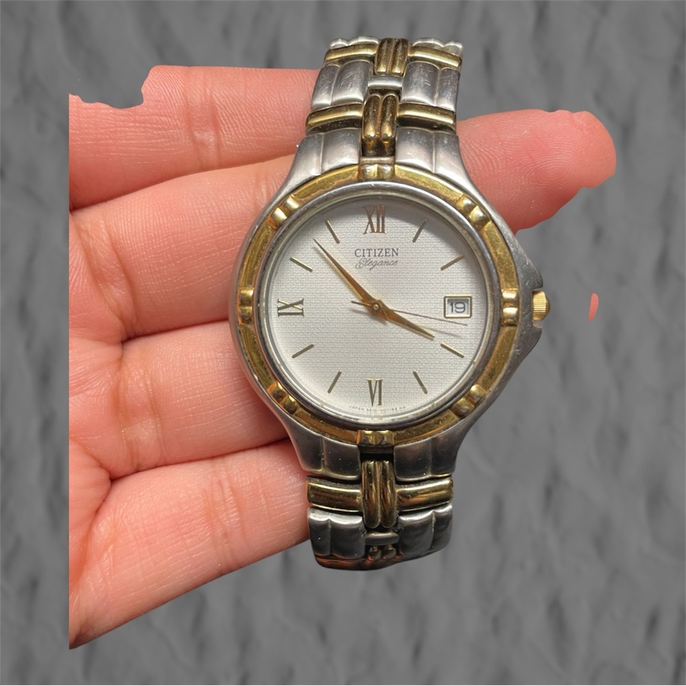 Citizen Gold and Silver Watch with White Dial